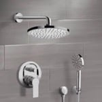 Remer SFH66 Chrome Shower System With Rain Shower Head and Hand Shower